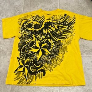 yellow 2000s MMA elite shirt